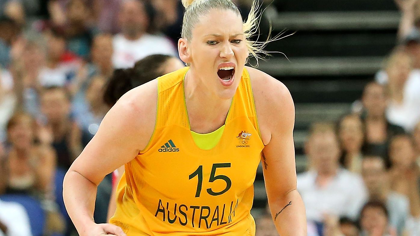 Lauren Jackson #15 of Australia celebrates against Russia during the Women&#x27;s Basketball Bronze Medal game on Day 15 of the London 2012 Olympic Games