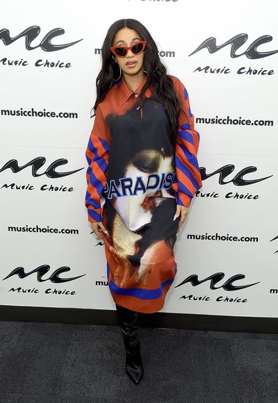 &nbsp;Cardi B at  Music Choice in New York on April 10, 2018