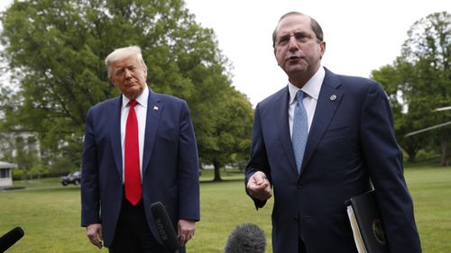 Donald Trump and Alex Azar