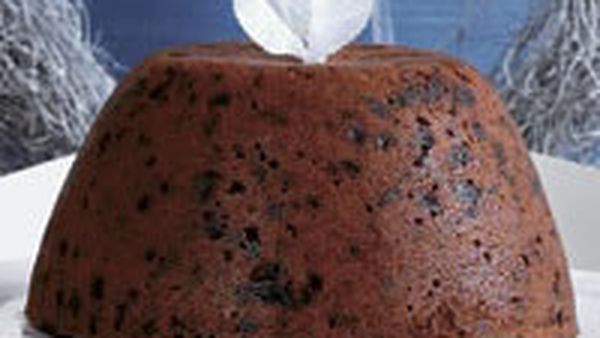 Classic steamed Christmas pudding
