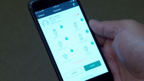 A new app called 'painchek' set to revolutionise the way dementia sufferers are cared for. Picture: 9NEWS