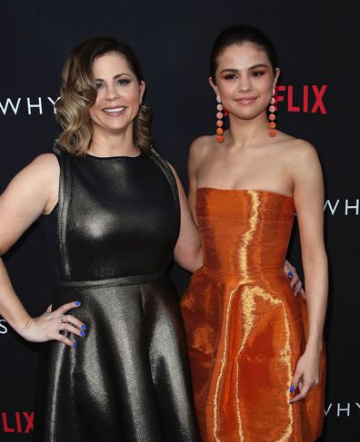 Selena Gomez and mum Mandy Teefey attend the premiere of Netflix's "13 Reasons Why" at Paramount Pictures on March 30, 2017 in Los Angeles, California.