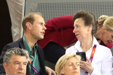 Princess Anne, Princess Royal and Prince Edward, Earl of Wessex watch the track cycling on Day 6 of the London 2012 Olympic Games at Velodrome on August 2, 2012 in London