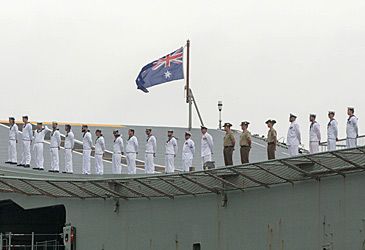 Which vessel is the Royal Australian Navy's flagship?