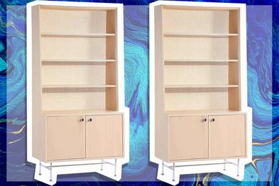 9PR: Matt Blatt Venice Rattan Bookshelf and Storage Cabinet