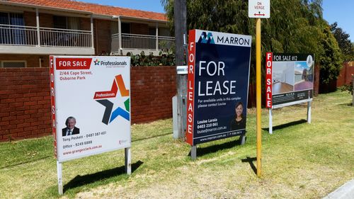 Generic real estate picture with for lease sign in Osborne Park, a suburb of Perth.