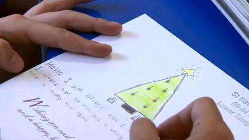 Students spent days writing their special messages. (9NEWS)