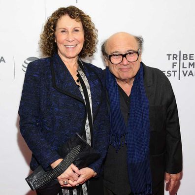 Rhea Perlman and Danny DeVito attend the Tribeca Film Festival Shorts: New York Now at Regal Battery Park Cinemas on April 15, 2016.