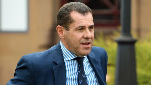 Mark Caleo leaves the NSW Supreme Court. (Photo: AAP).