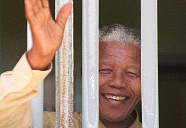 How many years did Nelson Mandela serve in prison for sabotage?