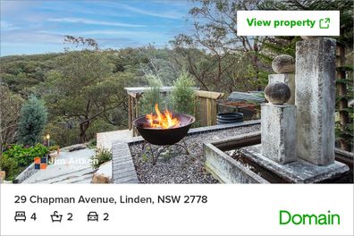 Blue Mountains real estate home property listing viewing fire pit