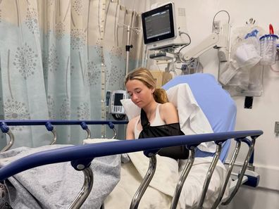 Grace Wahlberg in hospital