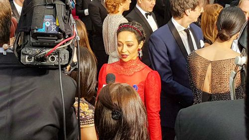 Best Actress nominee and Loving star Ruth Negga. (9NEWS/Ehsan Knopf)