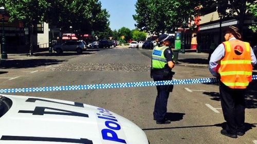 Parts of the CBD were cordoned off. (Andrew Nelson, 9NEWS)