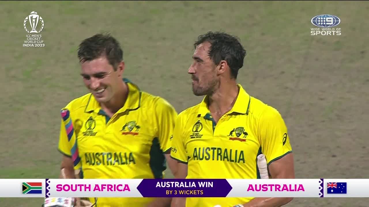 Australia beats South Africa in thriller to set up ICC World Cup final against India