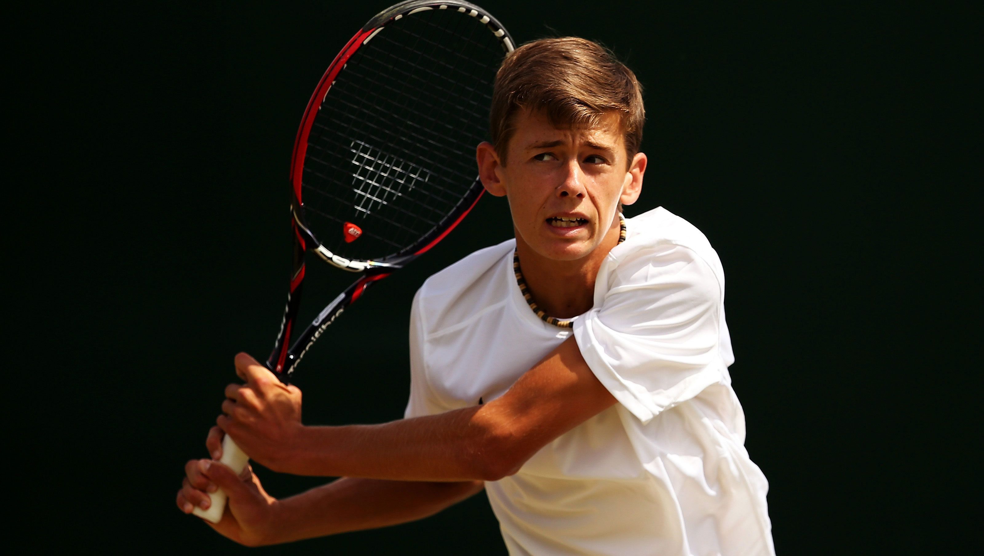 Alex de Minaur during day seven of Wimbledon in 2015.