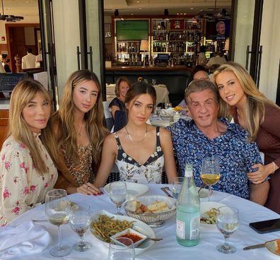 Jennifer Flavin, Scarlett Stallone, Sistine Stallone, Sylvester Stallone and Sophia Stallone, Mother's Day 2021