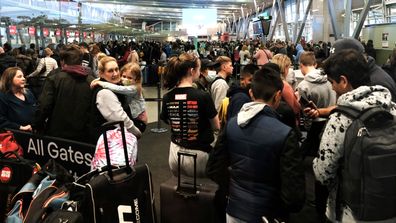 Around 110,000 people were expected to travel through Sydney airport terminals today.