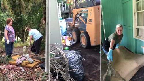 A Current Affair viewers leapt at the chance to help the family, pitching in to clean up the rubbish. Picture: A Current Affair