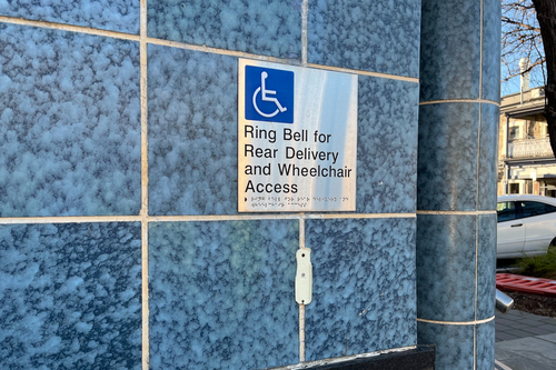 Shane Hryhorec has been using a wheelchair for the past 18 years and ran into an ironic and glaring issue at Health and Disability Minister Mark Butler's office in Port Adelaide.