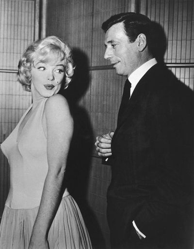 Marilyn strikes up an affair with Yves Montand, 1957
