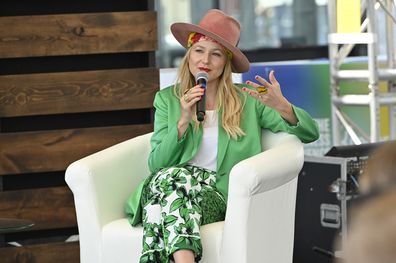 Jewel speak during Mental Health in the Workplace on the Inspire Lounge stage during the second day of The Wellness Experience by Kroger at The Banks on August 21, 2021 in Cincinnati, Ohio.