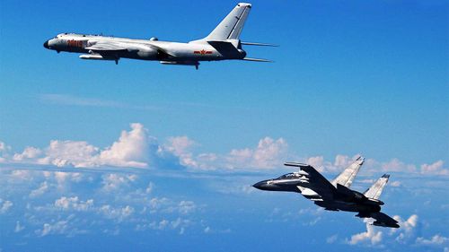 Chinese warplanes have encroached on Taiwan's self-declared airspace.