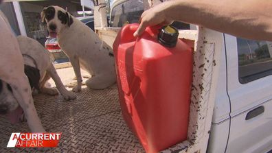 Trangie locals have been forced to stock up on jerry cans.