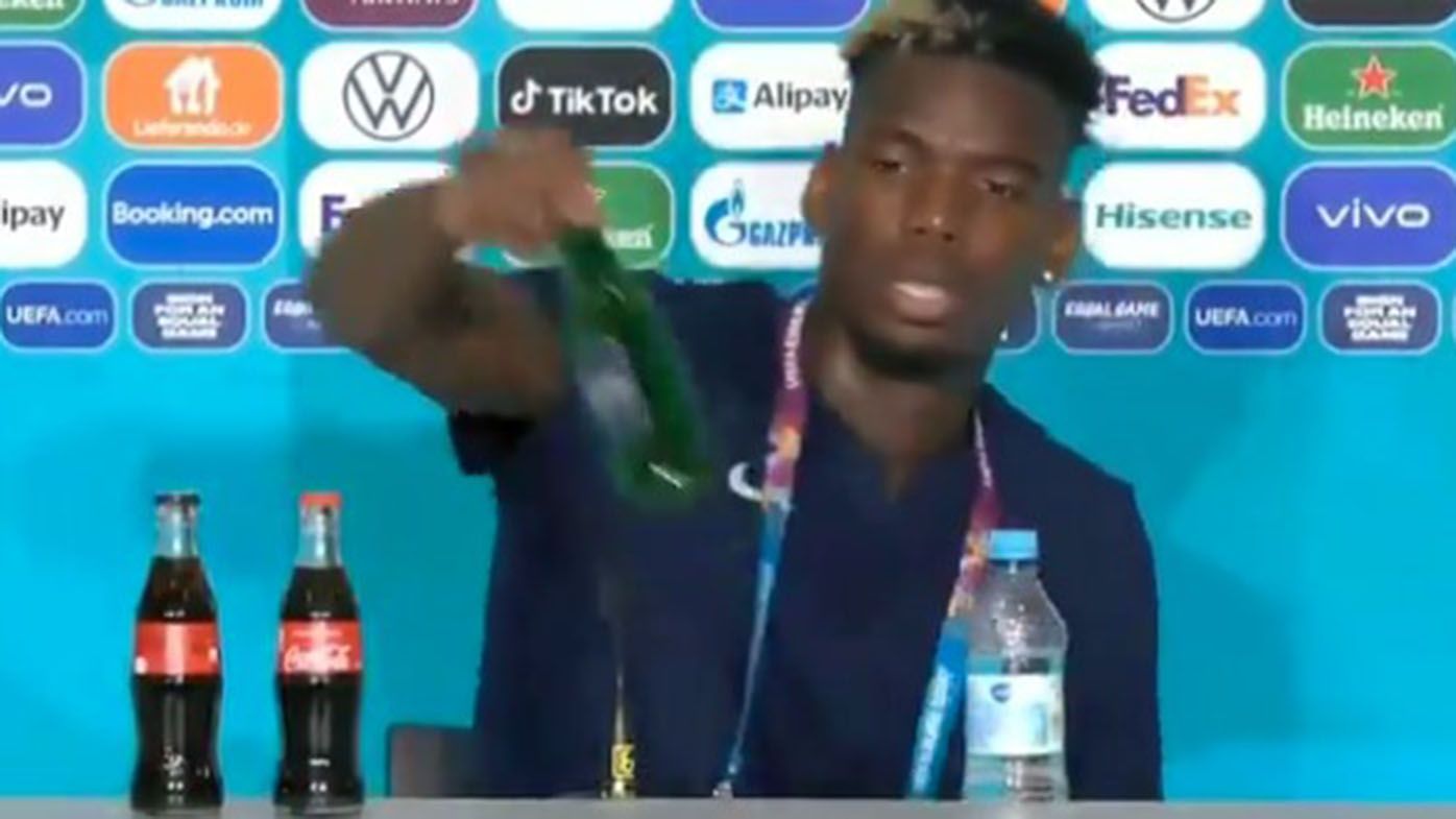 Paul Pogba removes Heineken bottle as Tom Brady backs Cristiano Ronaldo's Coke act