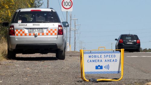 Warning signs notifying drivers of mobile speed cameras had been displayed.
