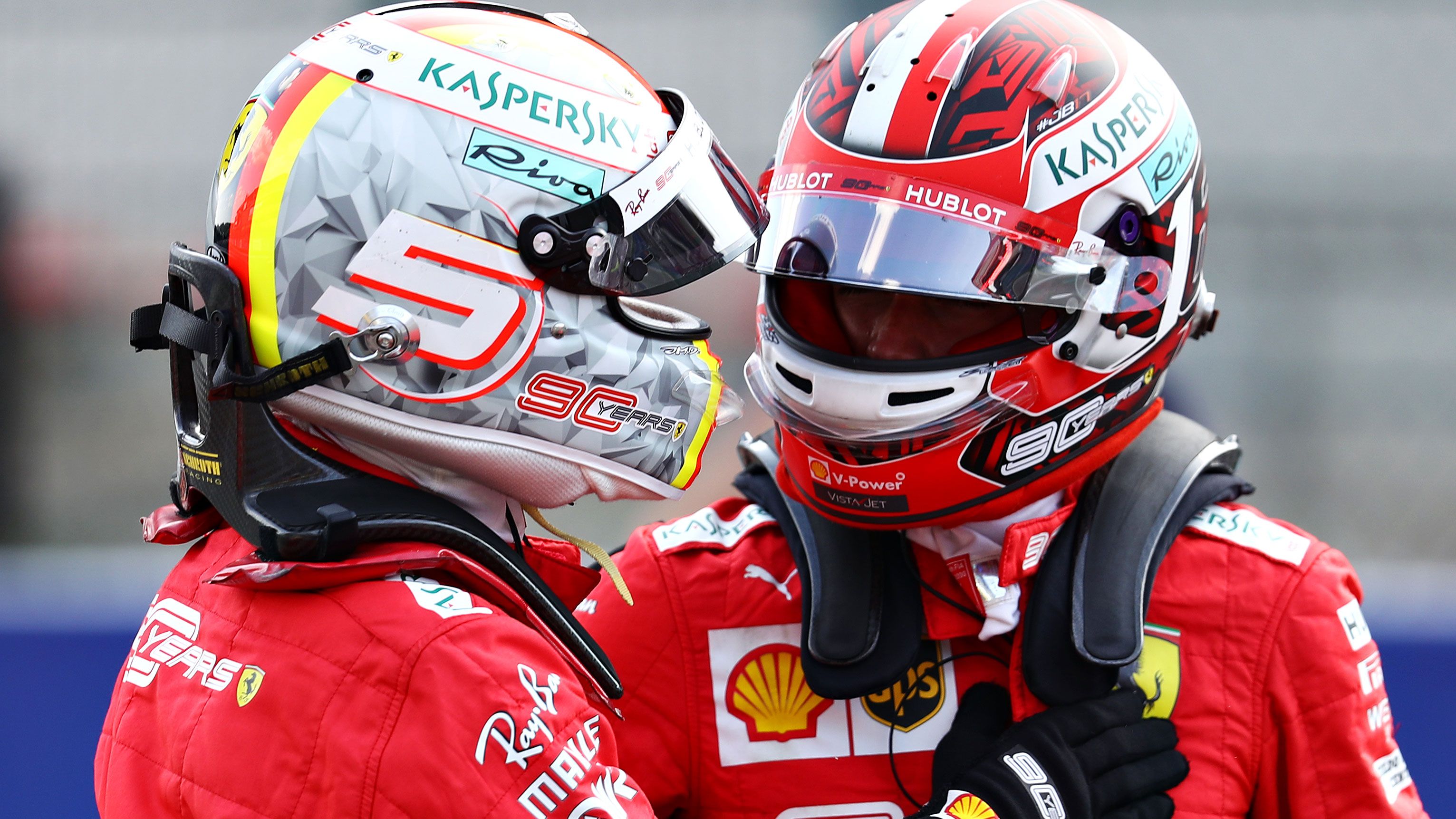 Sebastian Vettel and Charles Leclerc.