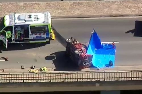 The driver died at the scene. (9NEWS)