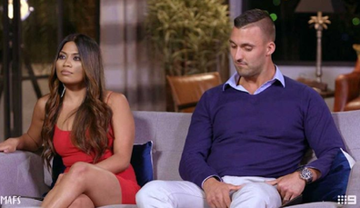 With 'husband' Nic Jovanovic on MAFS.