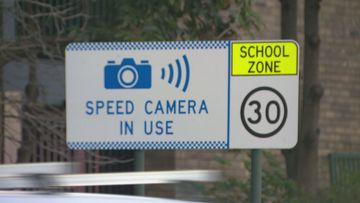 Speed camera sign in Liverpool