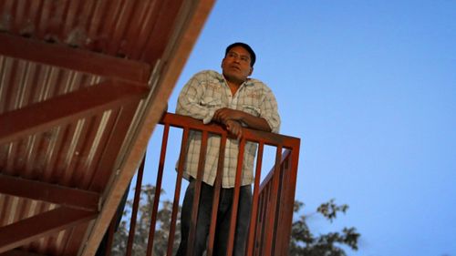Jose, separated from his 16-year-old daughter at the border, is one of 32 parents separated from their children who are staying at the home as they wait to be reunited with their children. (AP)