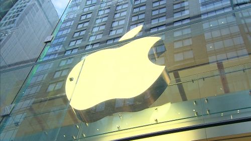 The Apple store in Sydney has been busy this morning.