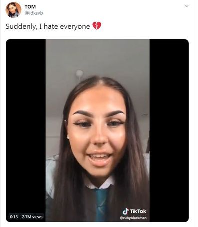 Ruby Blackman posted the video to TikTok