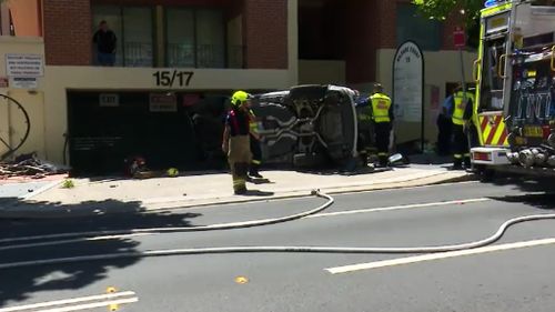 Car crashes into building in western Sydney