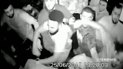 The wild all-in brawl erupted in a darkened room at Dynasty Karaoke Bar last year. Picture: 9NEWS