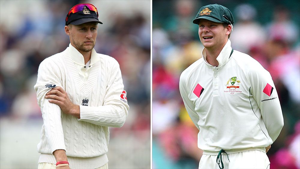 Ashes captains Joe Root (left) and Steve Smith. (AAP)