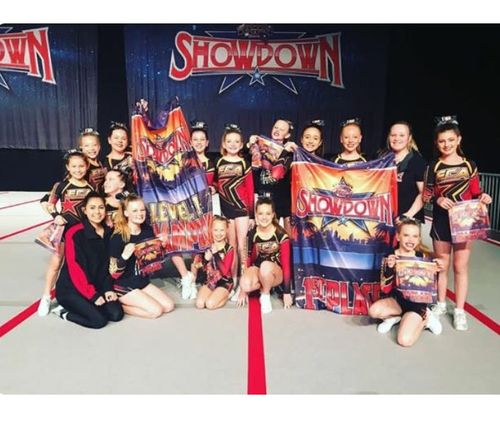 The girls won first place with a 100 percent score at a preselection competition in Perth last October. (Extreme Cheer Allstars)