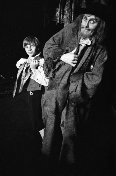 Oliver returns to the West End stage at the Piccadilly Theatre. Paul Barclay, pictured, plays the lead role with Barry Humphries as Fagin, 25th April 1967. (Photo by Peter Stone/Daily Mirror/Mirrorpix/Getty Images)