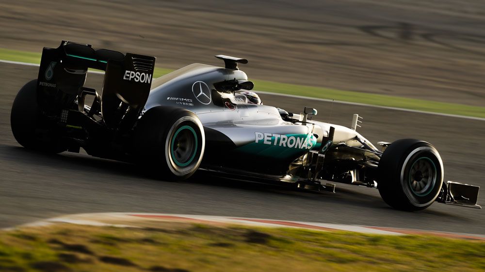 Lewis Hamilton during practice. (AFP)