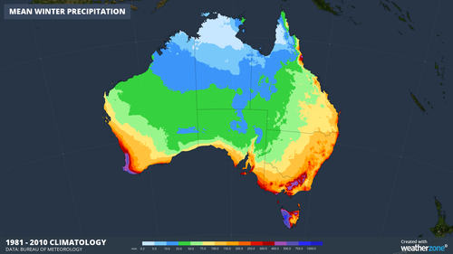 نقشه پیش بینی زمستان منطقه آب و هوا