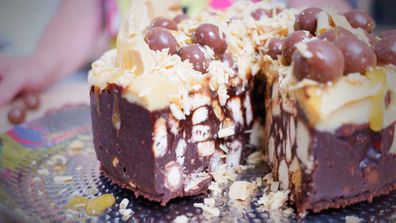 No-bake Caramilk fridge-cake is caramel chocolate heaven on a plate