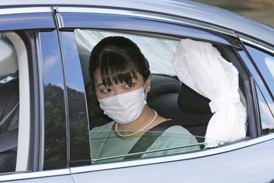 Princess Mako pictured on the day of her wedding to Kei Komuro