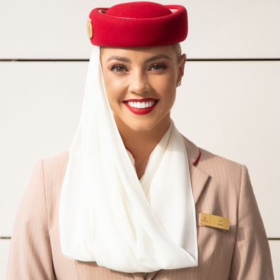 Laura Garside Australian stewardess for emirates