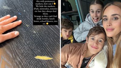 Bec Judd says her twins have ruined her dining table