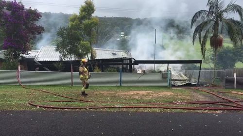 Man arrested after fire destroyed home at Beerwah on the Sunshine Coast