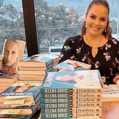 Jelena Dokic signing copies of her new book Fearless: Finding the Power to Thrive.